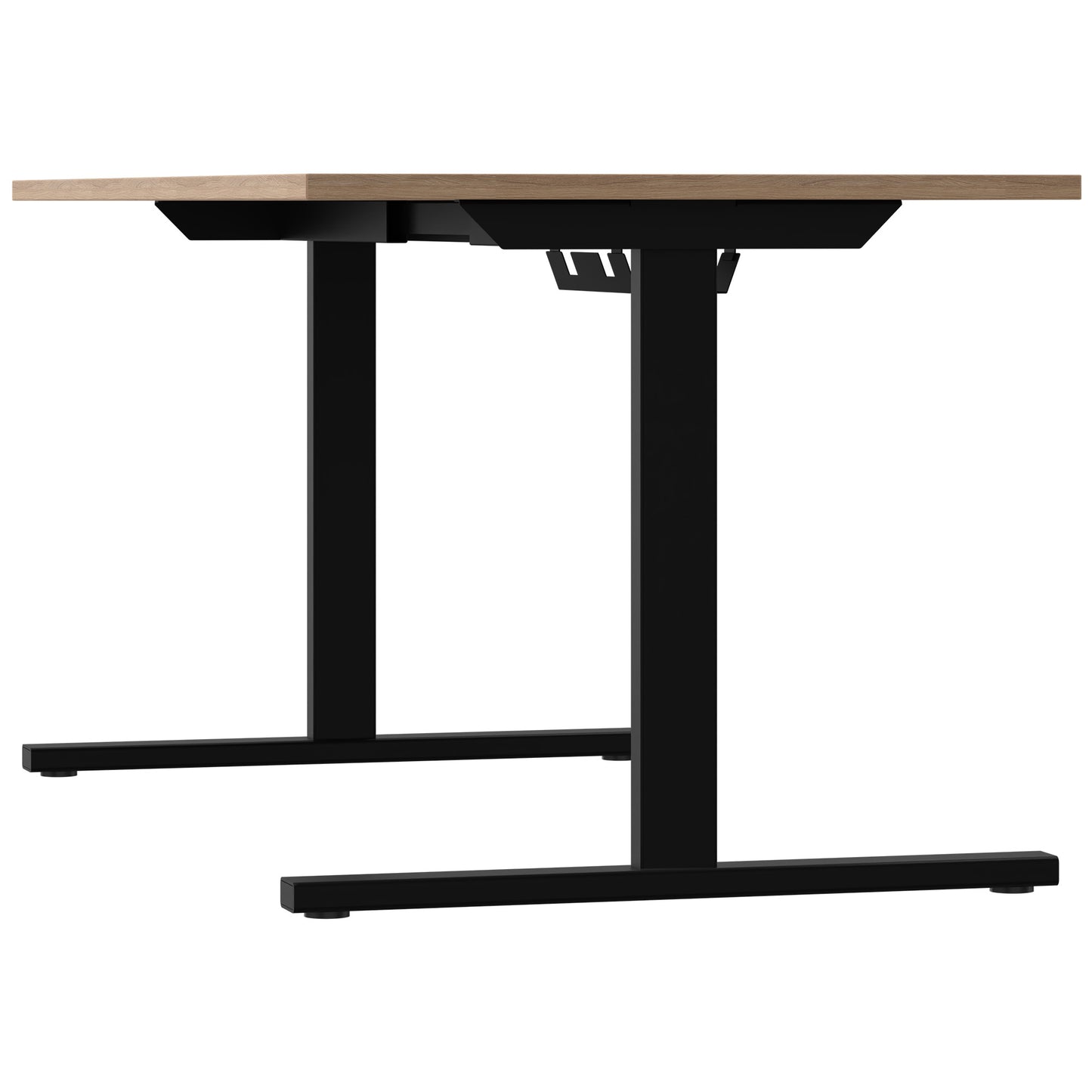 T-EASY Schreibtisch | 1200 - 1800 mm, elektrifiziert, Bernsteineiche
