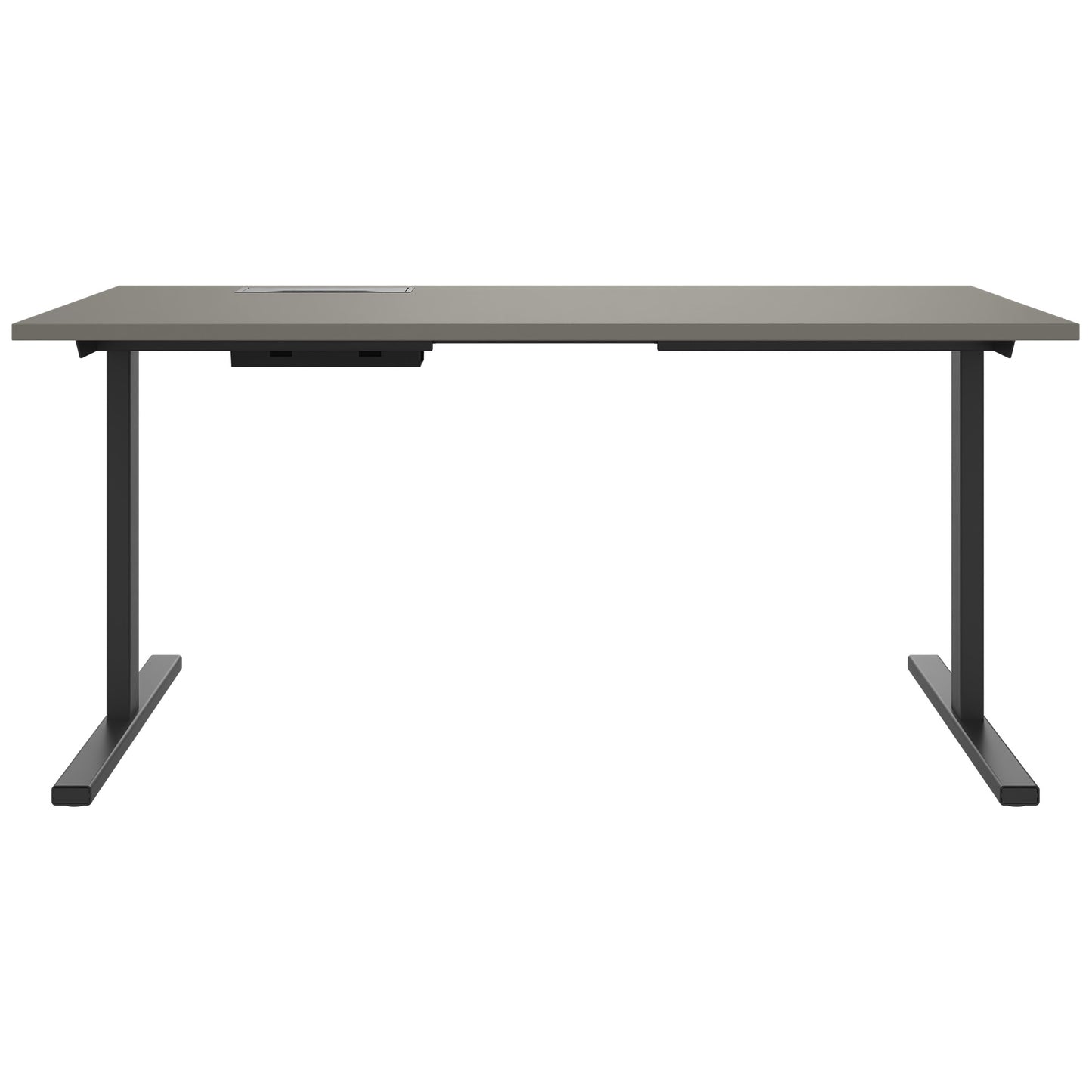 T-EASY Schreibtisch | 1200 - 1800 mm, elektrifiziert, Cubanitgrau