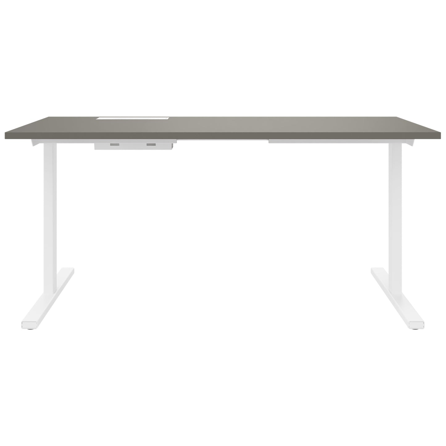 T-EASY Schreibtisch | 1200 - 1800 mm, elektrifiziert, Cubanitgrau
