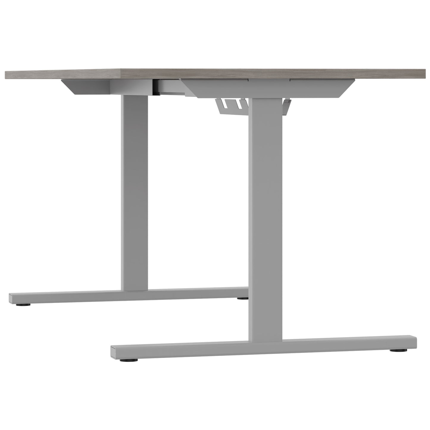 T-EASY Schreibtisch | 1200 - 1800 mm, elektrifiziert, Nordeiche grau