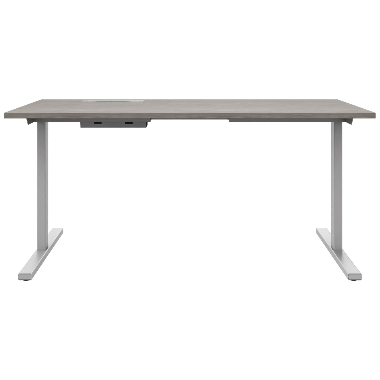 T-EASY Schreibtisch | 1200 - 1800 mm, elektrifiziert, Nordeiche grau