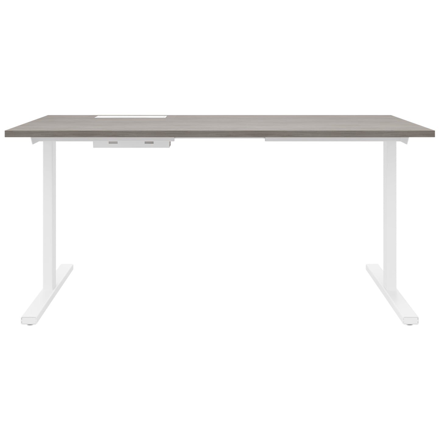 T-EASY Schreibtisch | 1200 - 1800 mm, elektrifiziert, Nordeiche grau