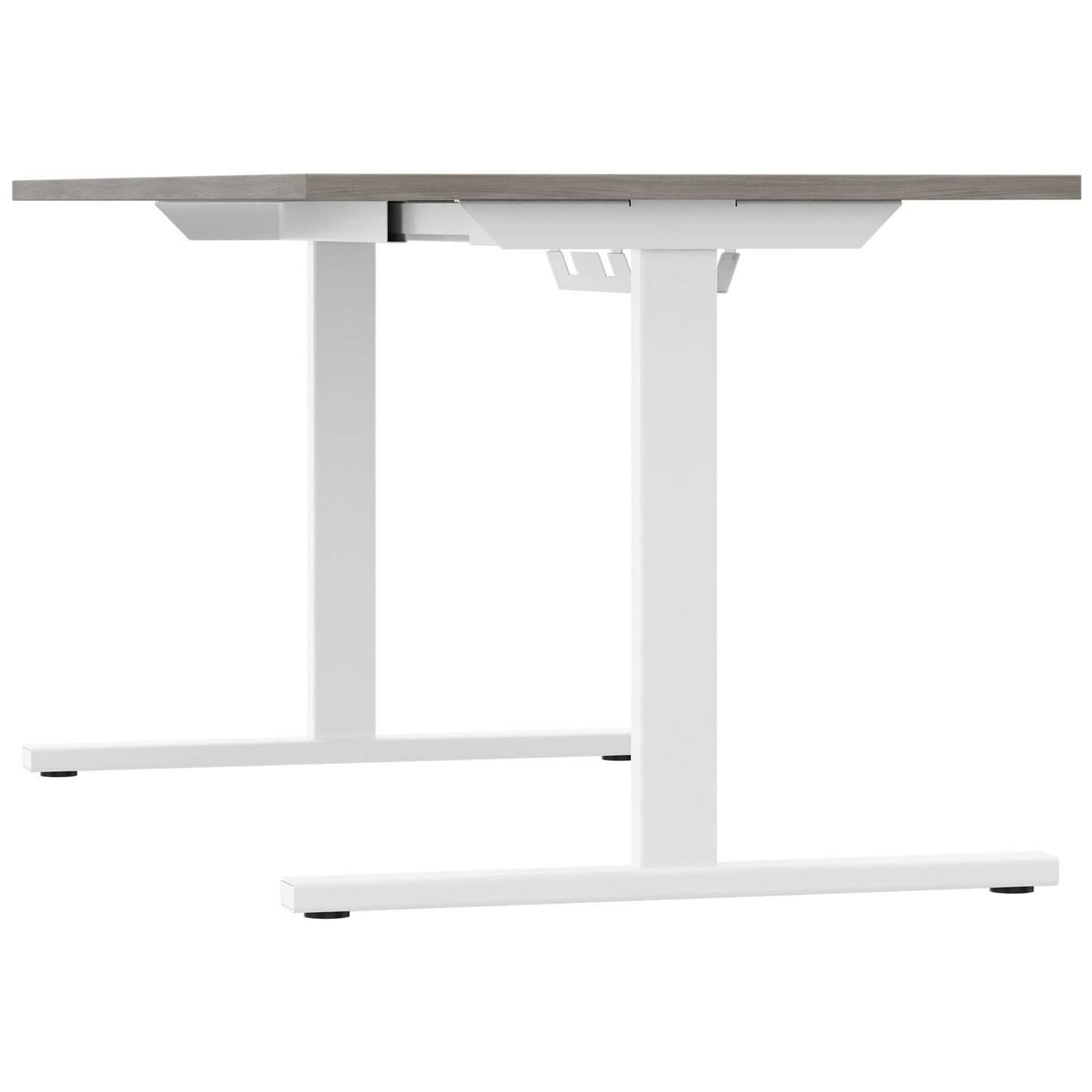 T-EASY Schreibtisch | 1200 - 1800 mm, elektrifiziert, Nordeiche grau