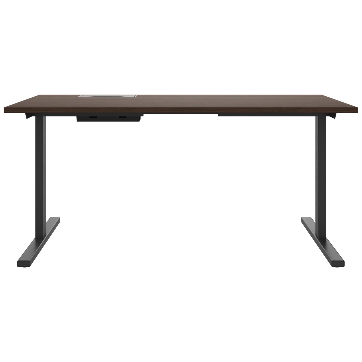 T-EASY Schreibtisch | 1200 - 1800 mm, elektrifiziert, Nussbaum