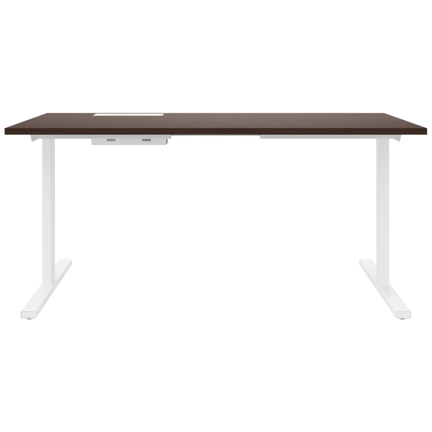 T-EASY Schreibtisch | 1200 - 1800 mm, elektrifiziert, Nussbaum