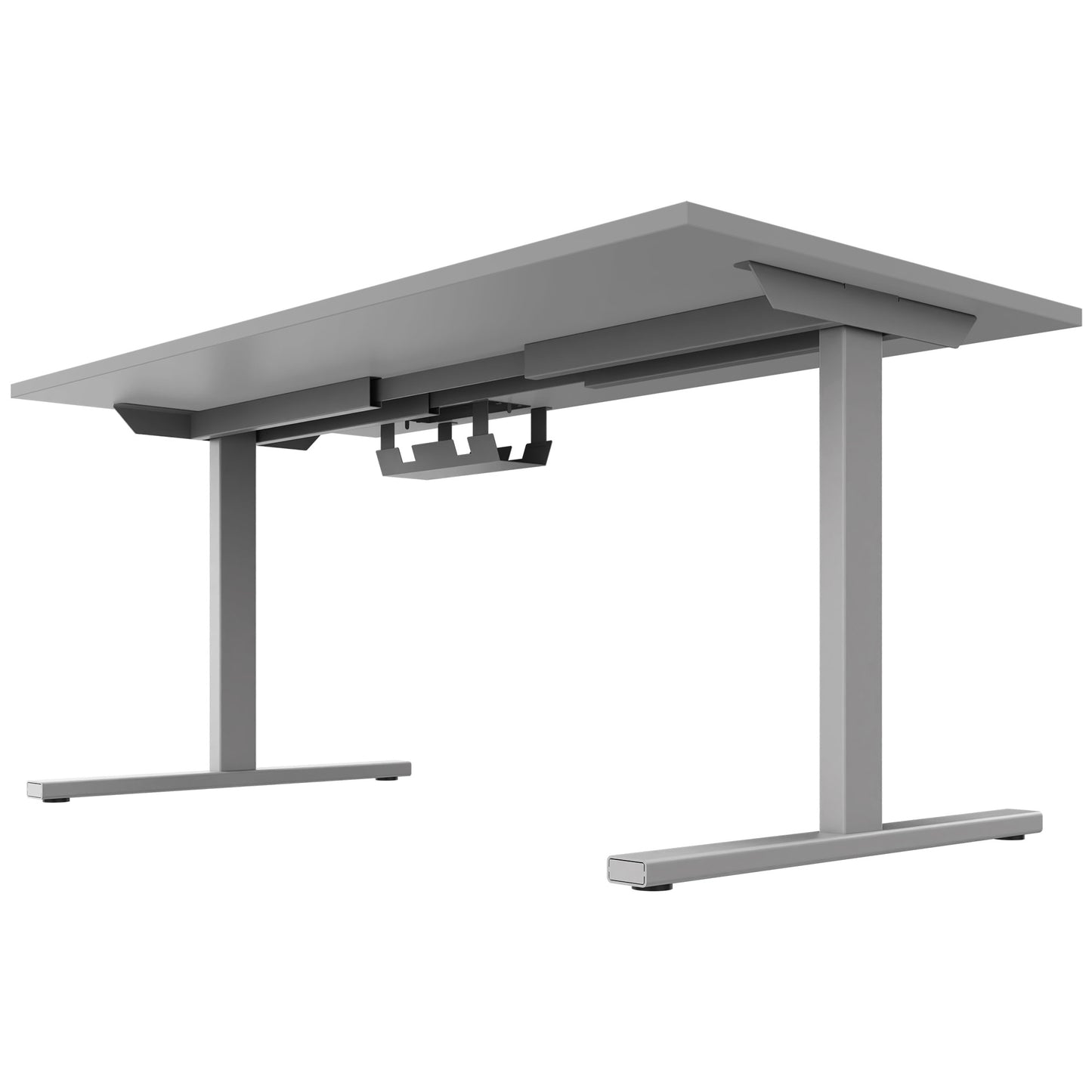 T-EASY Schreibtisch | 1200 - 1800 mm, elektrifiziert, Perlgrau