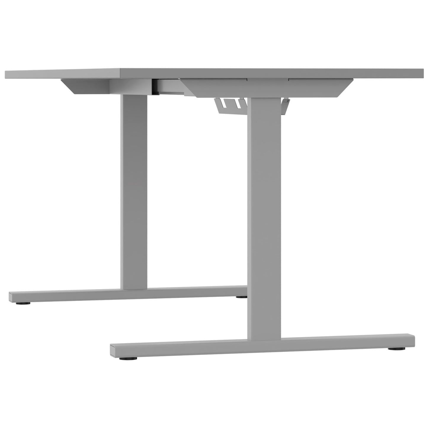 T-EASY Schreibtisch | 1200 - 1800 mm, elektrifiziert, Perlgrau
