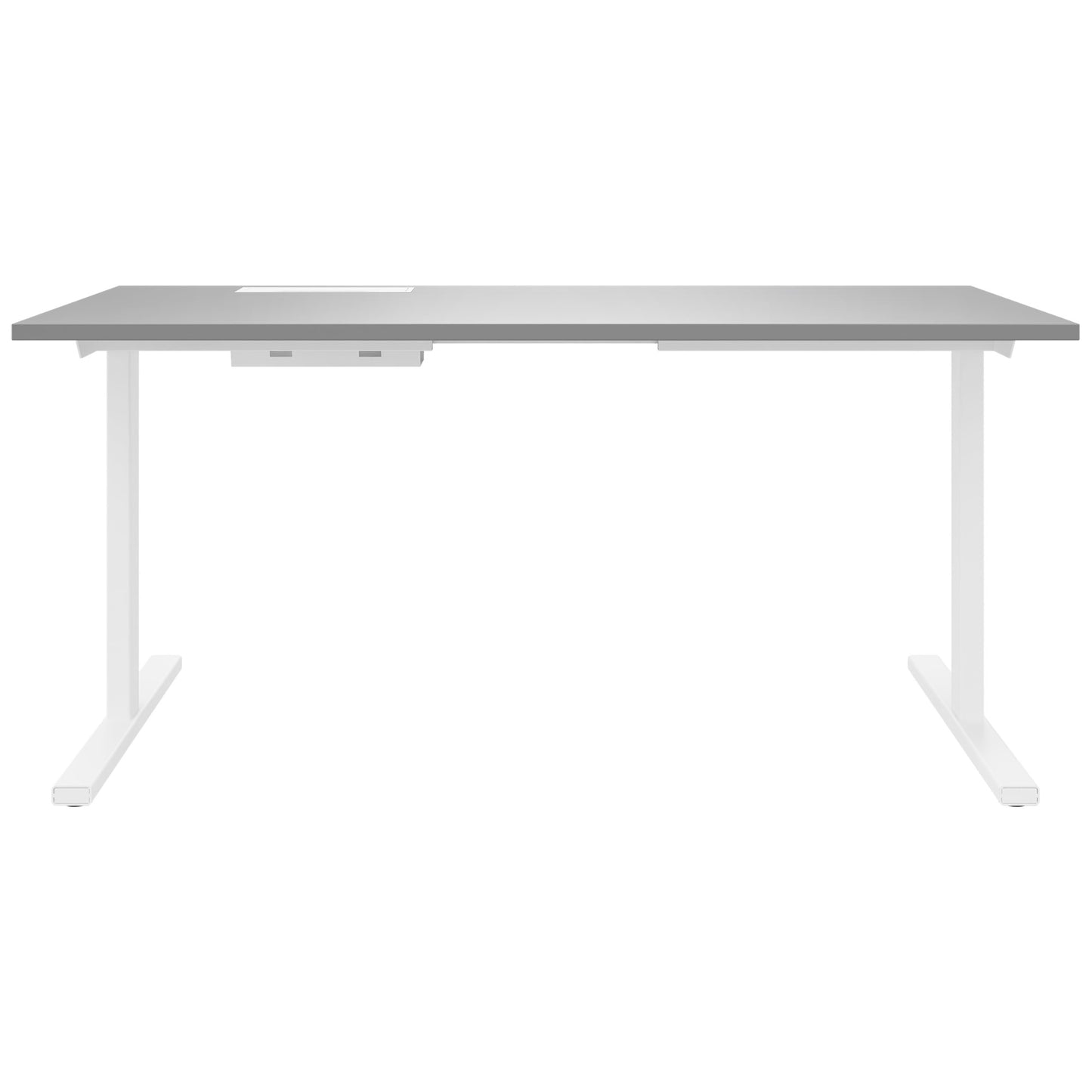 T-EASY Schreibtisch | 1200 - 1800 mm, elektrifiziert, Perlgrau