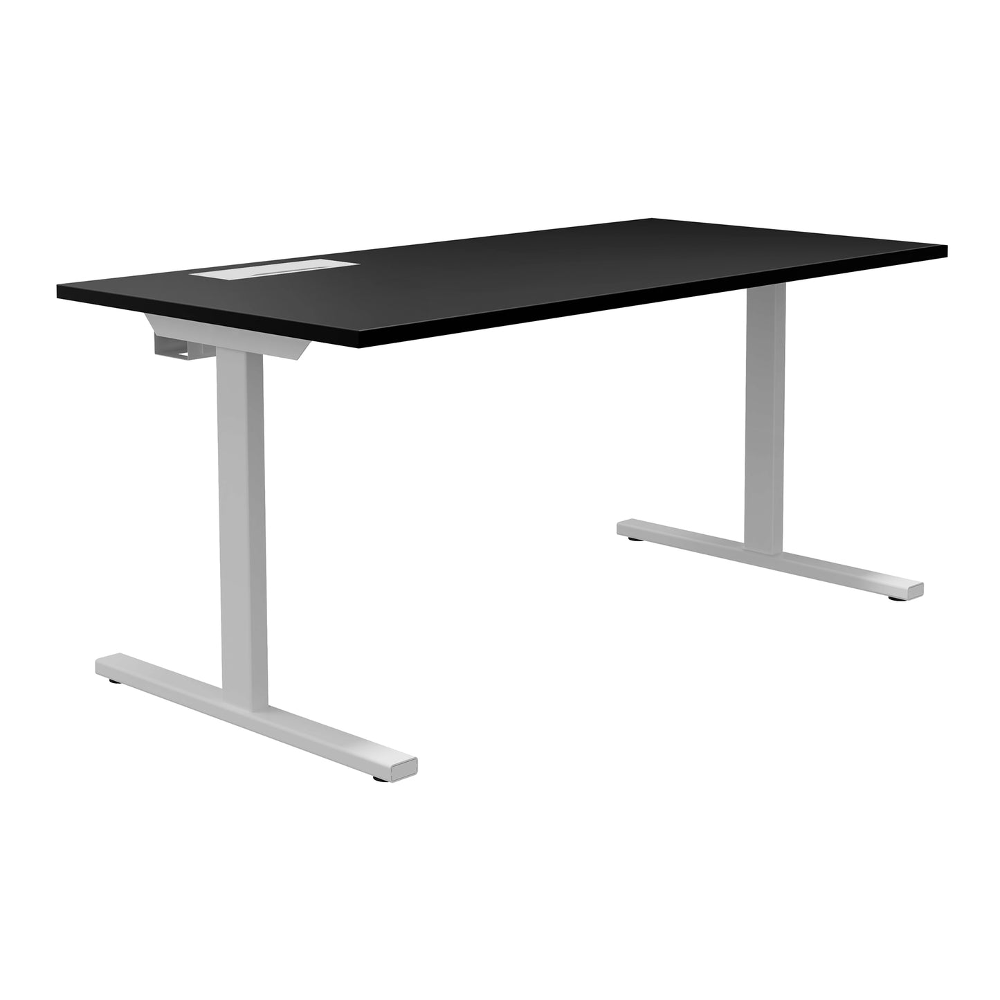 T-EASY Schreibtisch | 1200 - 1800 mm, elektrifiziert, Schwarz