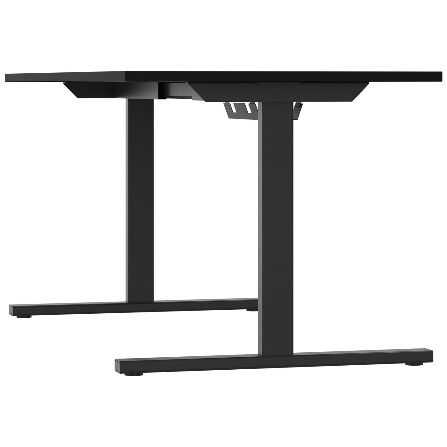 T-EASY Schreibtisch | 1200 - 1800 mm, elektrifiziert, Schwarz
