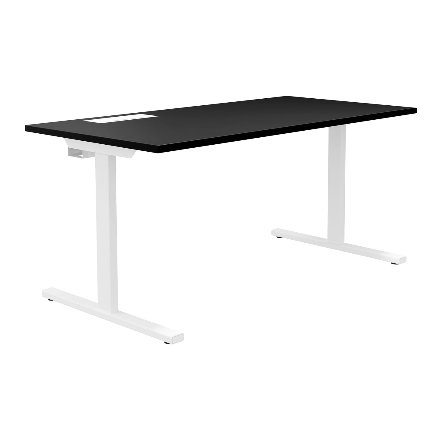 T-EASY Schreibtisch | 1200 - 1800 mm, elektrifiziert, Schwarz