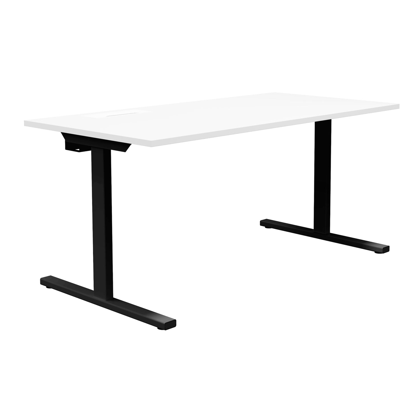 T-EASY Schreibtisch | 1200 - 1800 mm, elektrifiziert, Weiß