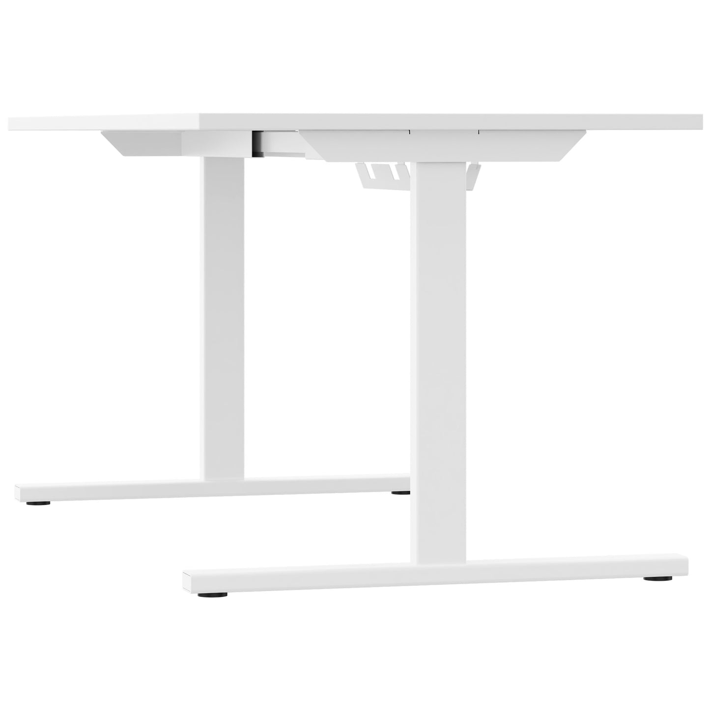T-EASY Schreibtisch | 1200 - 1800 mm, elektrifiziert, Weiß