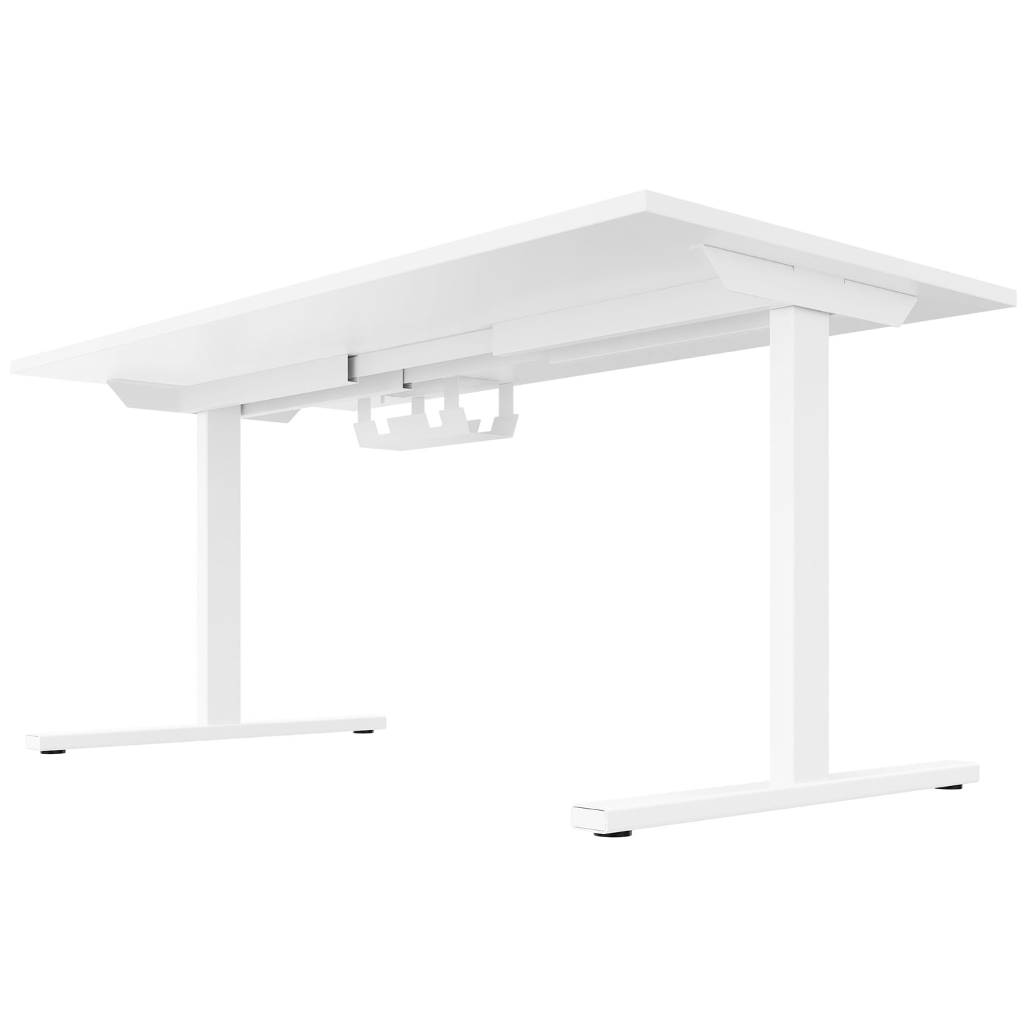 T-EASY Schreibtisch | 1200 - 1800 mm, elektrifiziert, Weiß