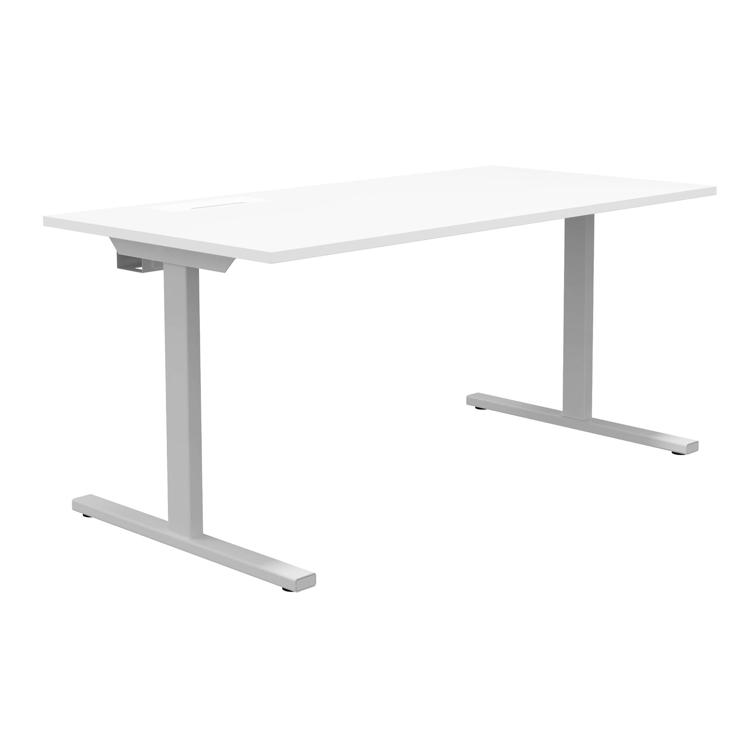 T-EASY Schreibtisch | 1200 - 1800 mm, elektrifiziert, Weiß