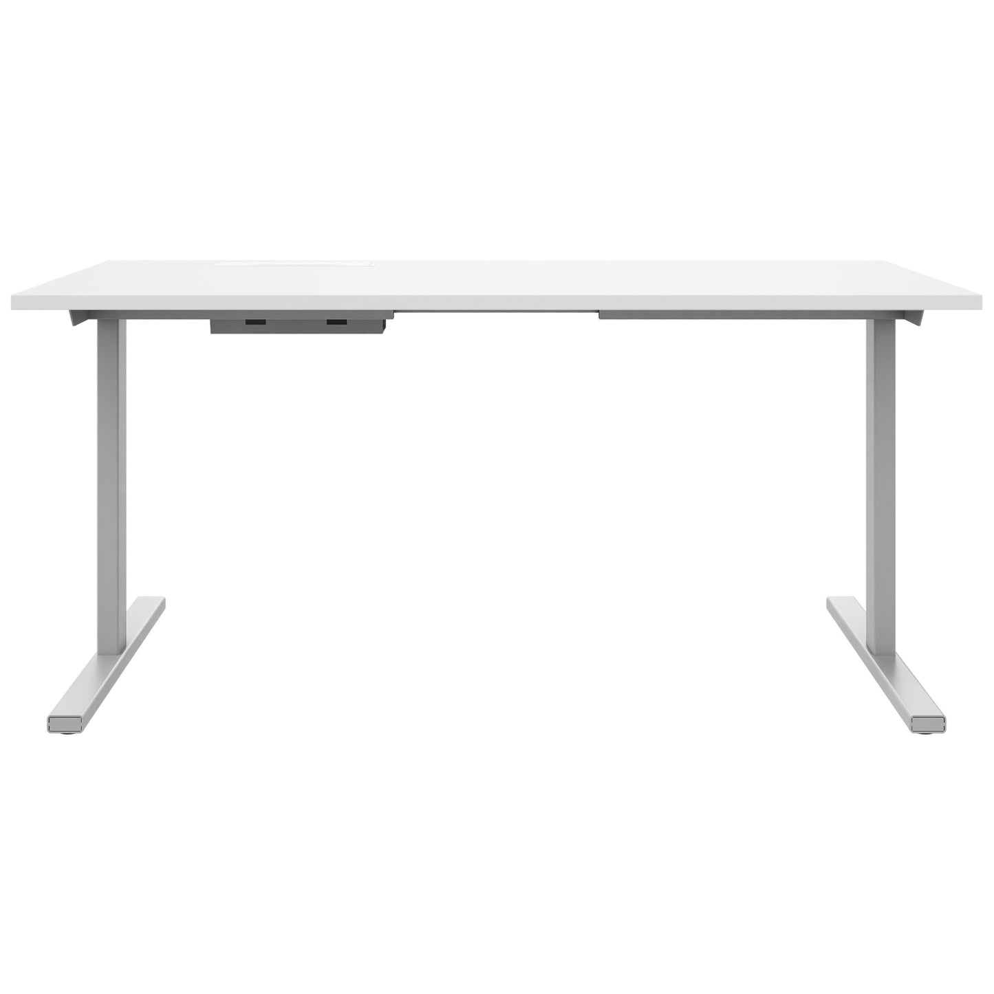 T-EASY Schreibtisch | 1200 - 1800 mm, elektrifiziert, Weiß