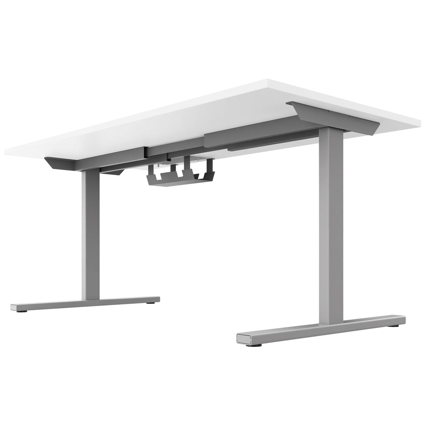 T-EASY Schreibtisch | 1200 - 1800 mm, elektrifiziert, Weiß