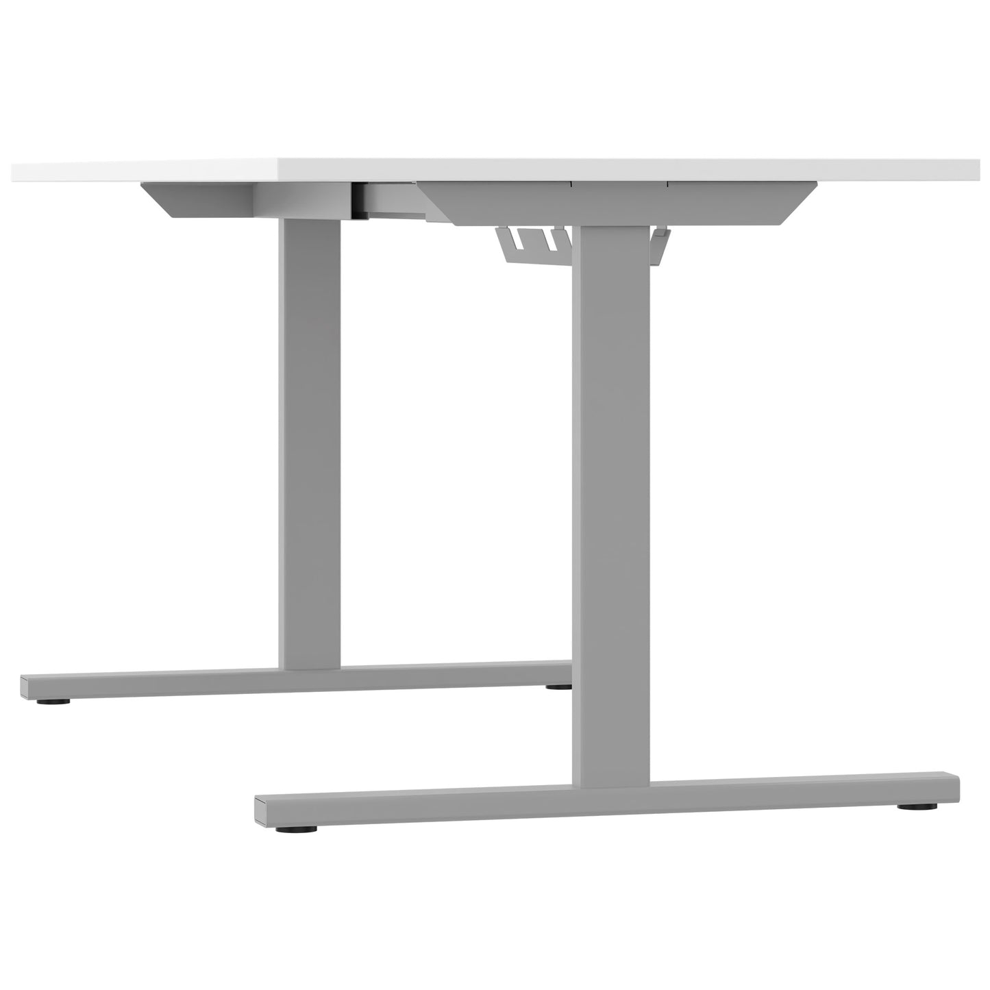 T-EASY Schreibtisch | 1200 - 1800 mm, elektrifiziert, Weiß