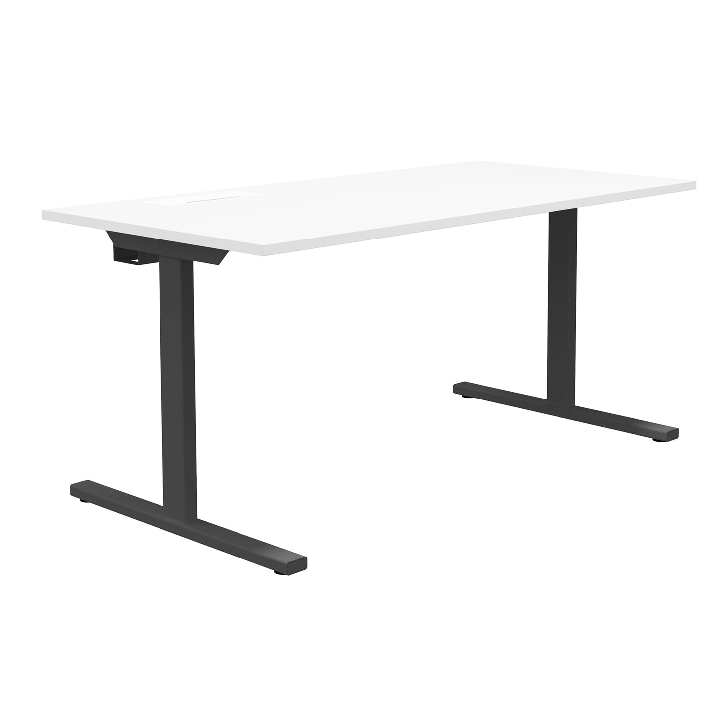 T-EASY Schreibtisch | 1200 - 1800 mm, elektrifiziert, Weiß