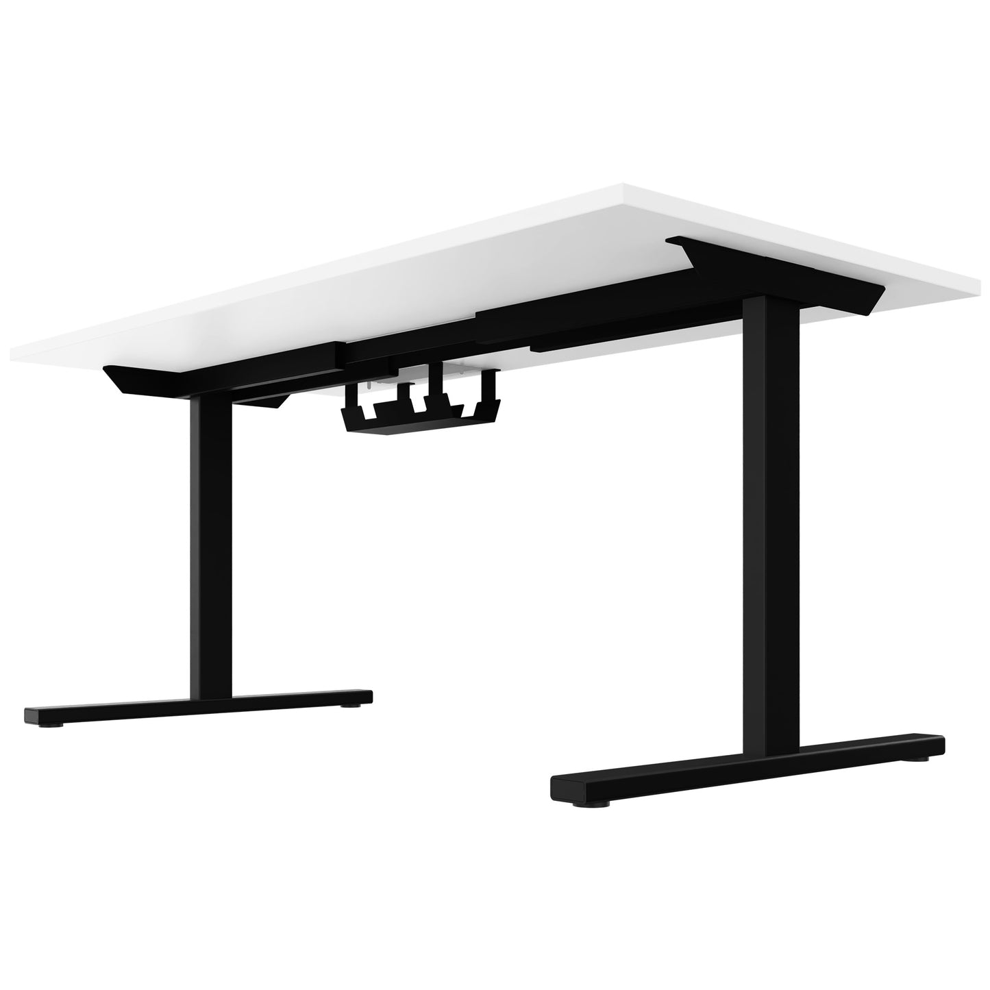 T-EASY Scrivania | 1200 - 1800 mm, elettrificato, bianco