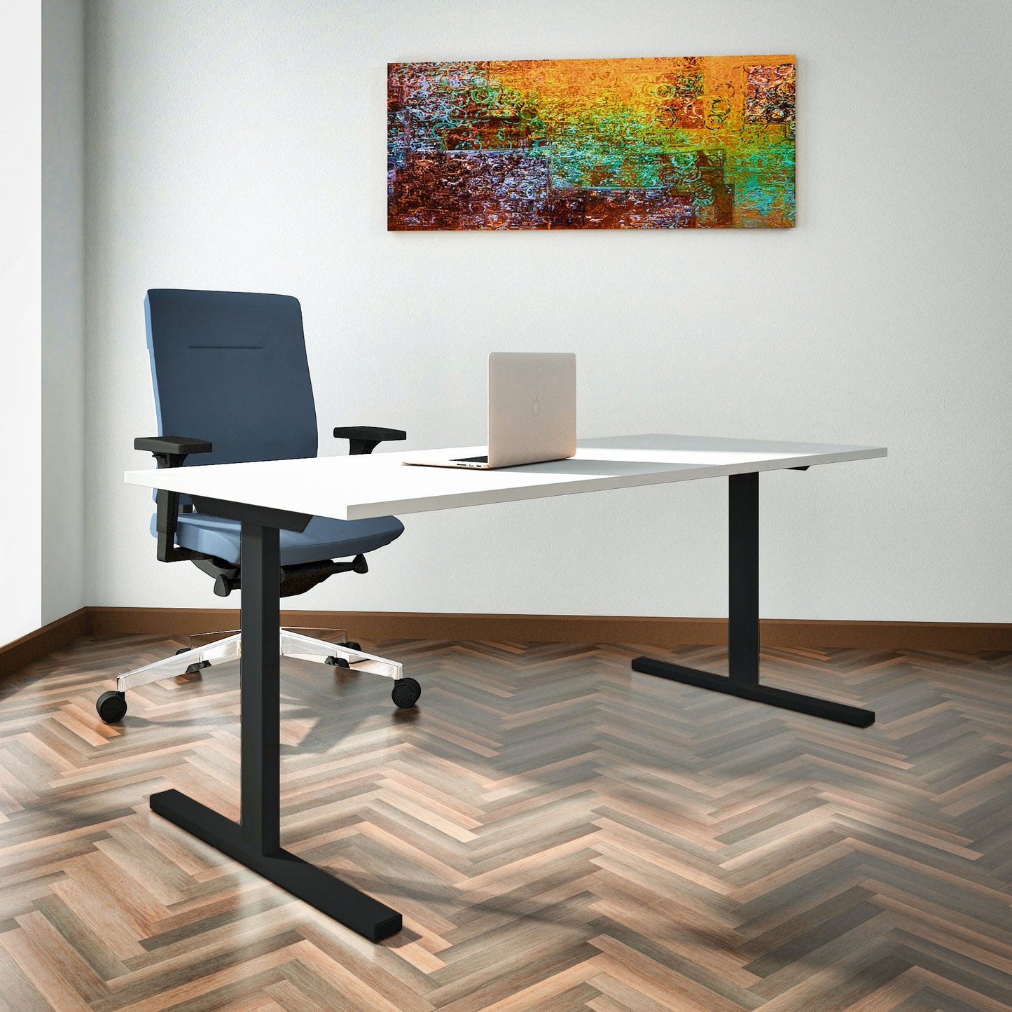 T-EASY desk | 1200 - 1800 mm, white