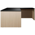 Bralco SILE Bureau avec table de culture | 1800 - 2000 mm, bureau angulaire, conduit de câble, cadre de joue, noir - 2 Thumbnail Image