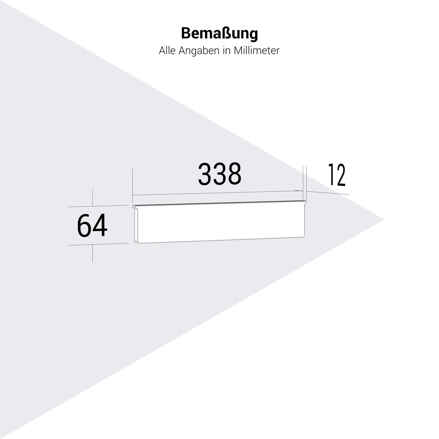 Schubladen-Trennsteg für Rollcontainer TIP | 3 Einsaetze mit Klick-System