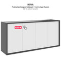 NOVA Sideboard | 2 OH, 1615 x 750 mm, Anthrazit / Weiß - 4 Thumbnail Image