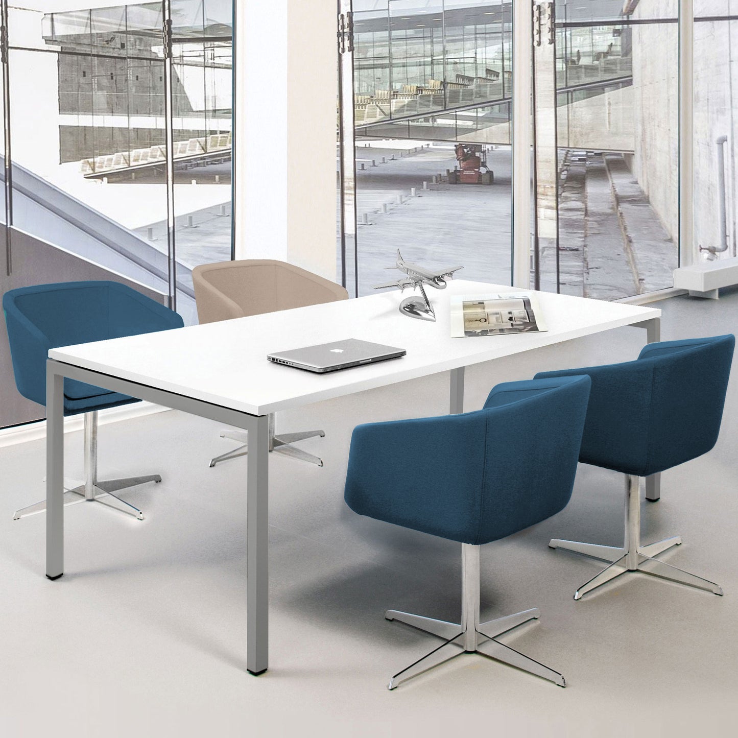 NOVA U Table de réunion | 1800 x 800 mm, blanc