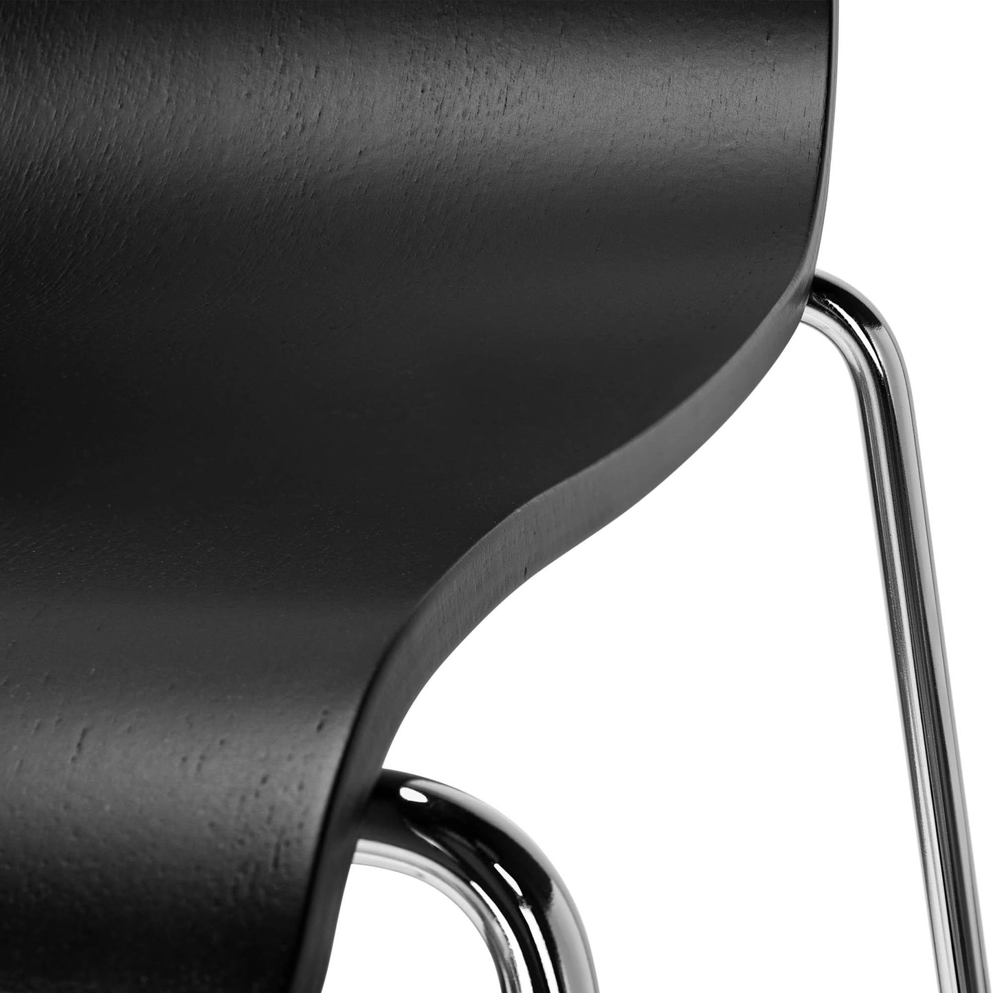 MOON WOOD bar stool | Sled frame | MDF seat shell | Metal frame | Stackable