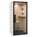 Cabina telefonica | ART POD S | Isolamento acustico di classe A | Per 1 persona | Tavolo e sgabello da bar | Ventilazione, illuminazione e alimentazione elettrica | Per uffici open space - 1 Thumbnail Image