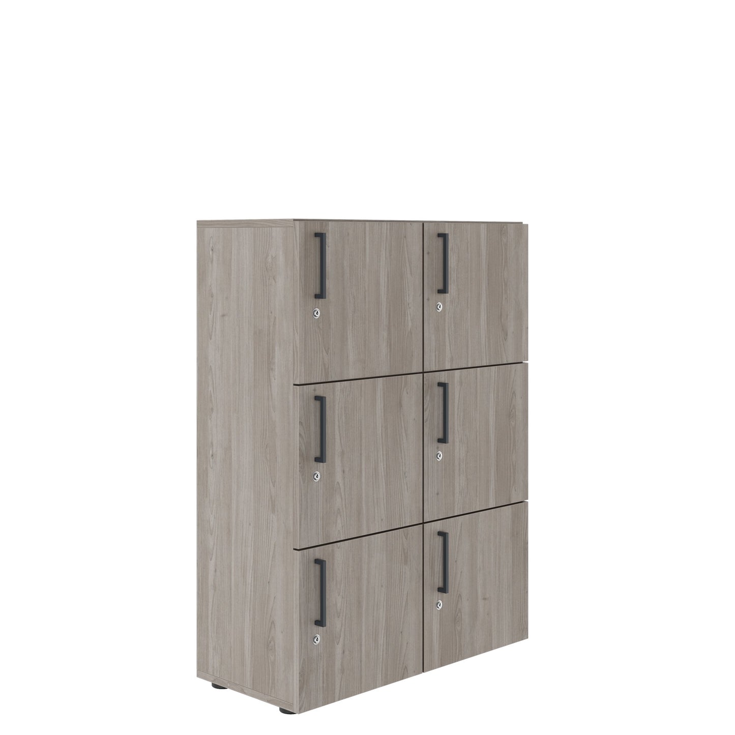 NOVA Lockers | 800 x 1092 - 1444 mm (6 - 8 lockers), gray northern oak