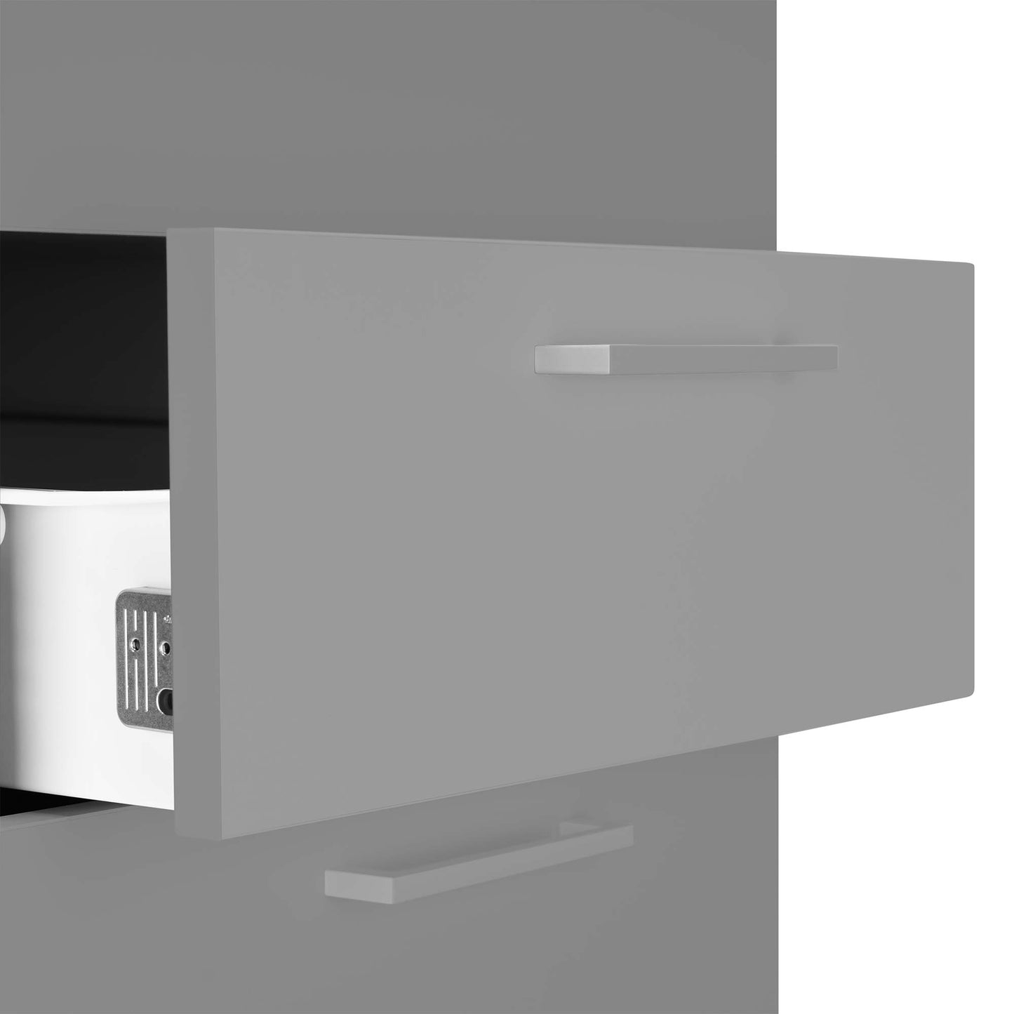 OPTIMA standing container | 600 mm deep, pearl gray