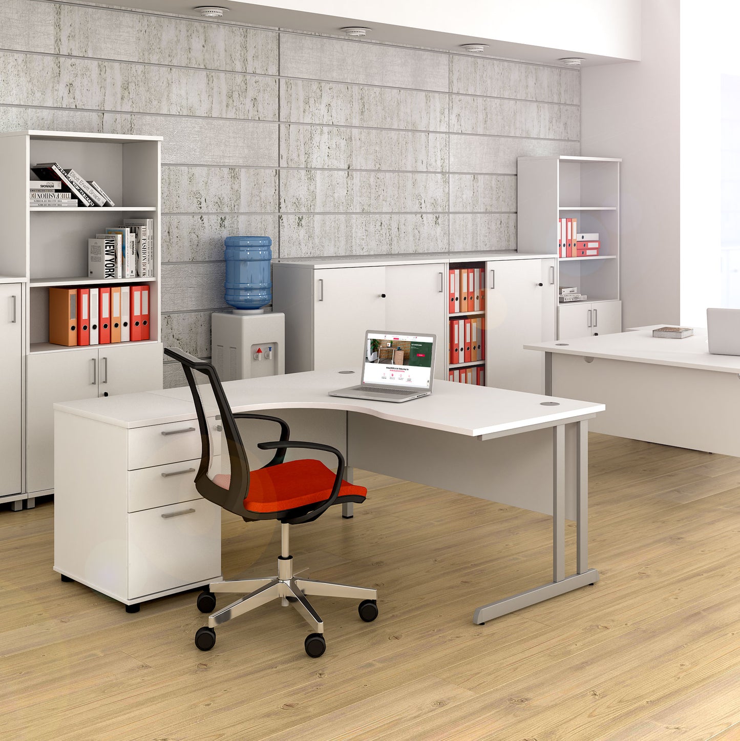 OPTIMA Stand container | 600 mm deep, white