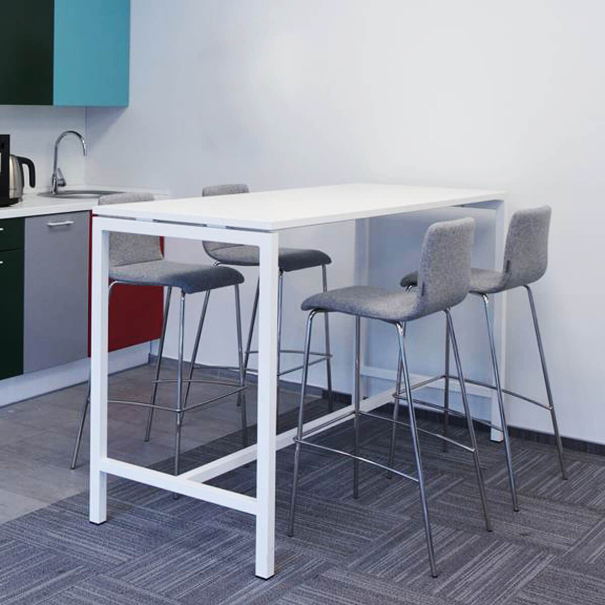 NOVA High table | 1800 x 700 mm (4 - 6 people), white