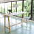 NOVA WOOD Table haute | Cadre en bois massif, 1600 x 700 mm, blanc