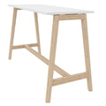 NOVA WOOD Hochtisch | Massivholz-Gestell, 1600 x 700 mm, Weiß - 2 Thumbnail Image