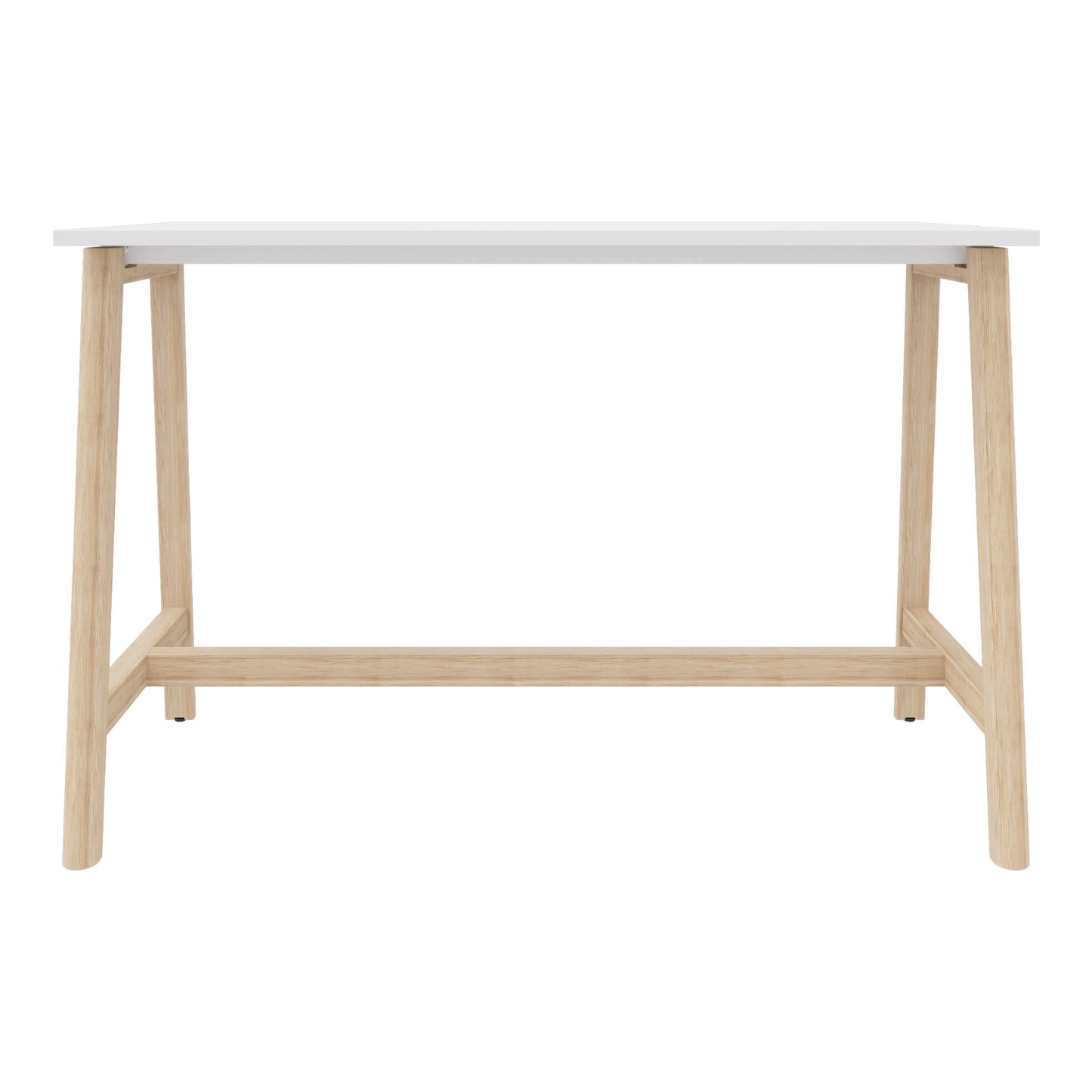 NOVA WOOD Table haute | Cadre en bois massif, 1600 x 700 mm, blanc