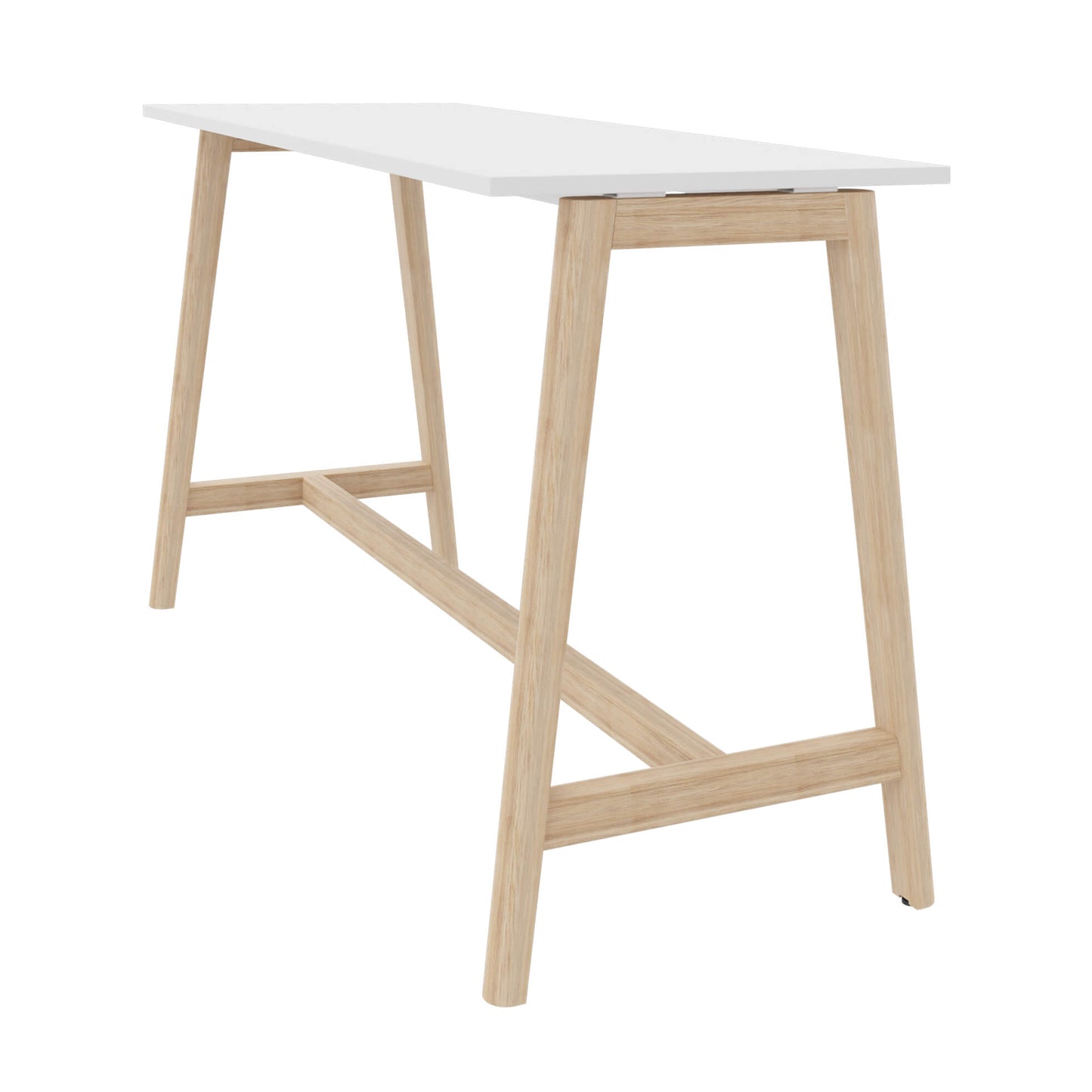 NOVA WOOD Tabella alta | Telaio in legno massiccio, 1800 x 700 mm, bianco
