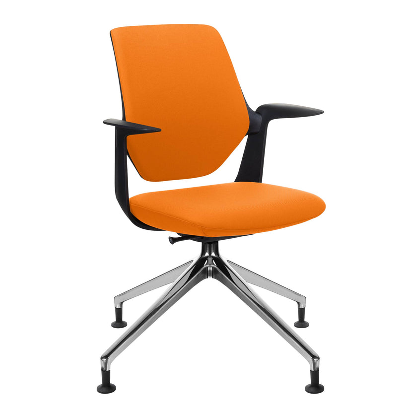 profim - TRILLO PRO Chaise dogging | Cadre poli en aluminium, dossier rembourré, mécanique synchrone, noir