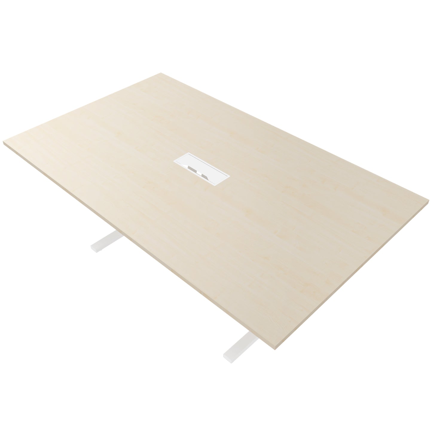 T-EASY Konferenztisch | 2000 x 1200 mm (8 - 10 Personen), elektrifiziert, Ahorn