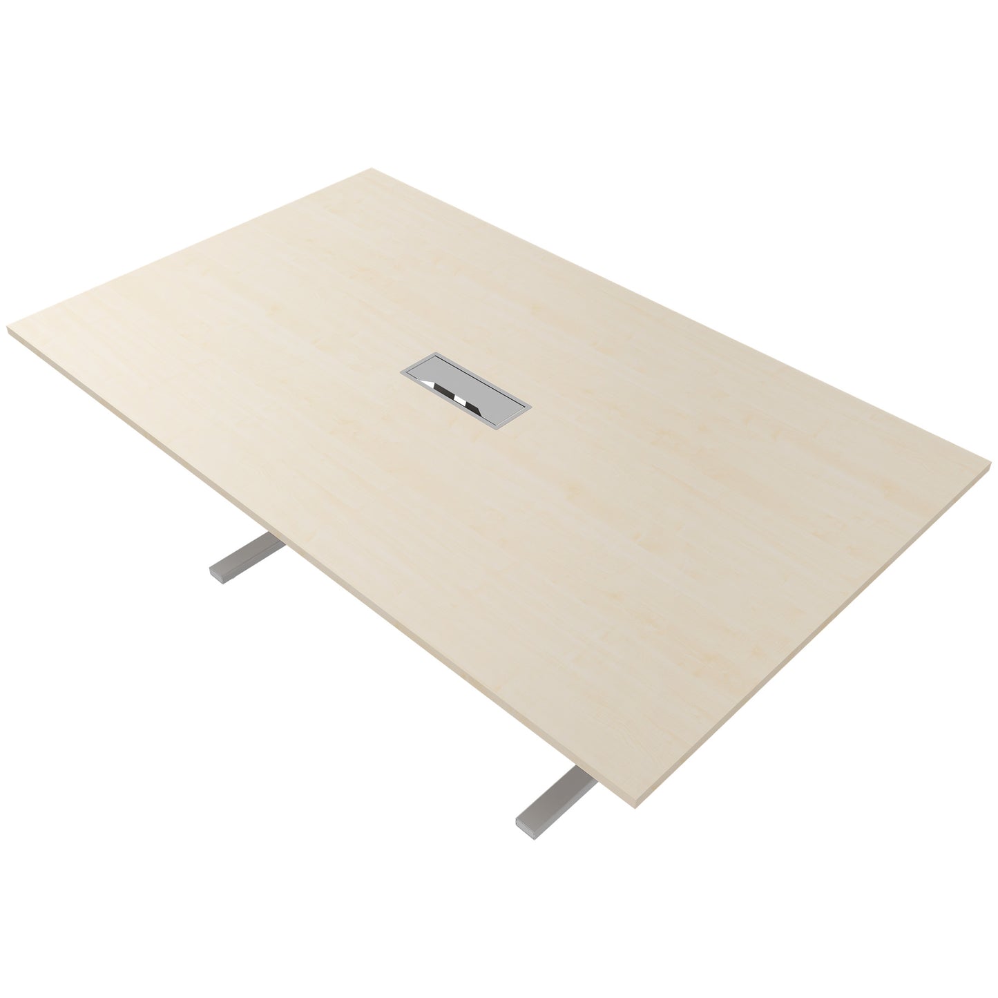 T-EASY Konferenztisch | 2000 x 1200 mm (8 - 10 Personen), elektrifiziert, Ahorn