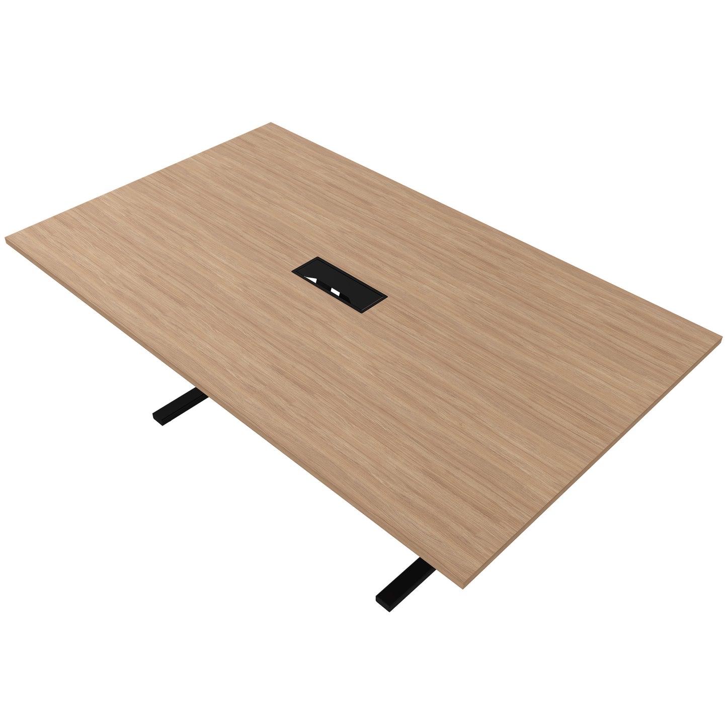 T-EASY Tableau de conférence | 2000 x 1200 mm (8 - 10 personnes), électrifié, chêne ambre