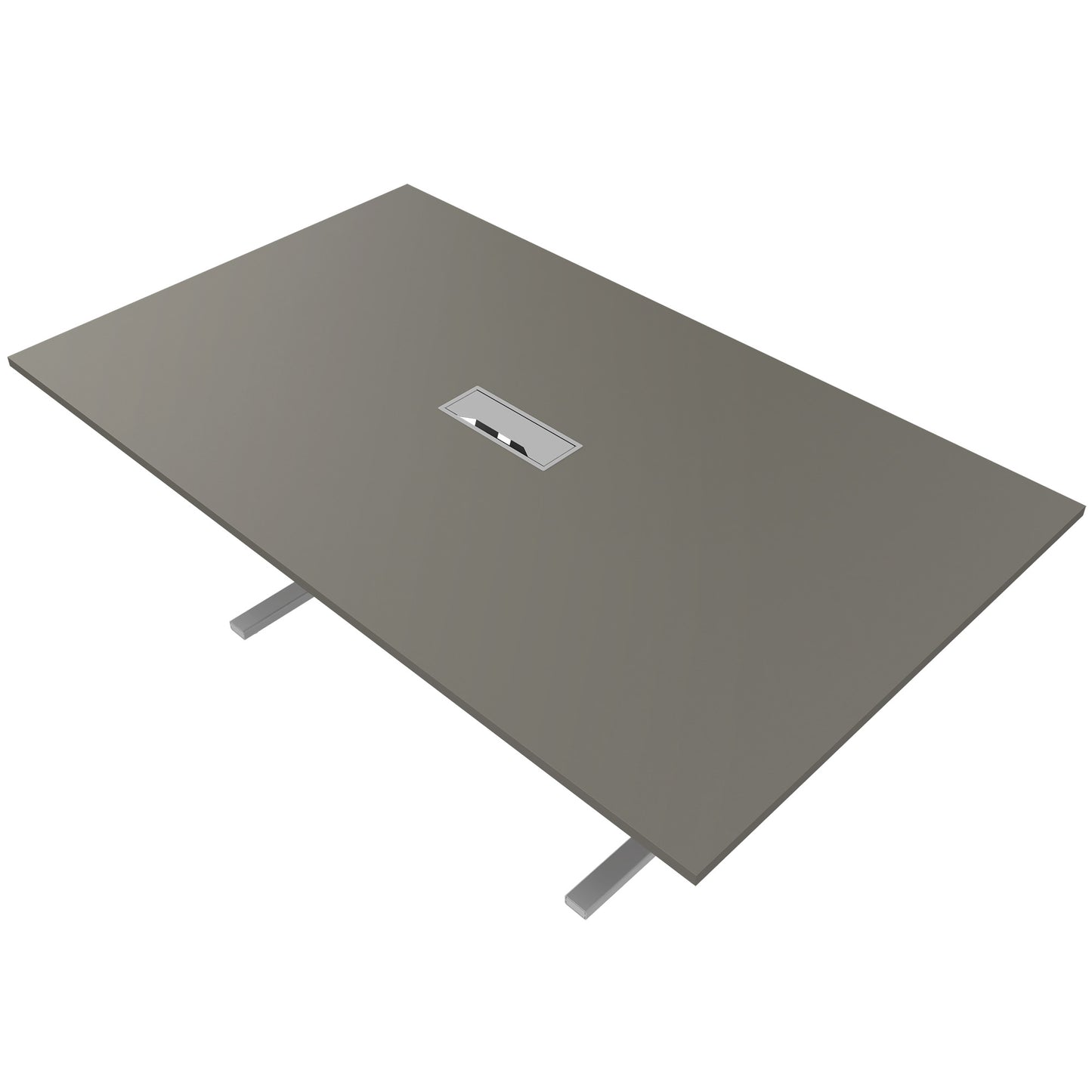 T-EASY Tabella della conferenza | 2000 x 1200 mm (8-10 persone), grigio elettrificato, cubanite