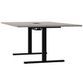 T-EASY Konferenztisch | 2000 x 1200 mm (8 - 10 Personen), elektrifiziert, Nordeiche grau - 4 Thumbnail Image