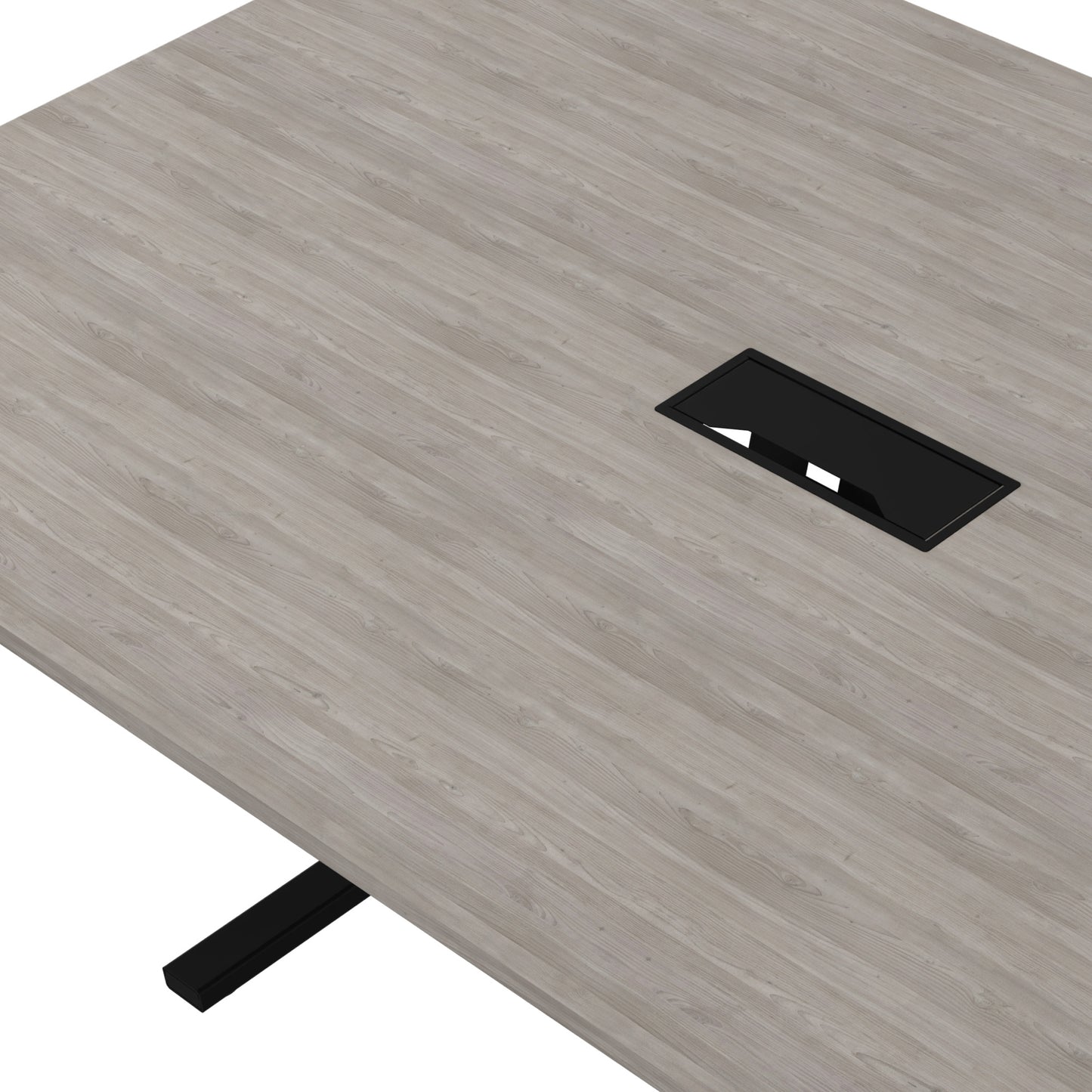 T-EASY Tableau de conférence | 2000 x 1200 mm (8 - 10 personnes), électrifié, gris de chêne nord