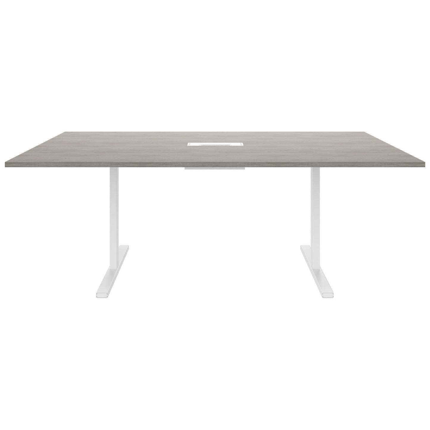 T-EASY Tableau de conférence | 2000 x 1200 mm (8 - 10 personnes), électrifié, gris de chêne nord