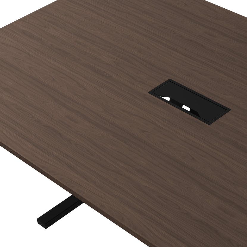 T-EASY Tableau de conférence | 2000 x 1200 mm (8 - 10 personnes), électrifié, noix