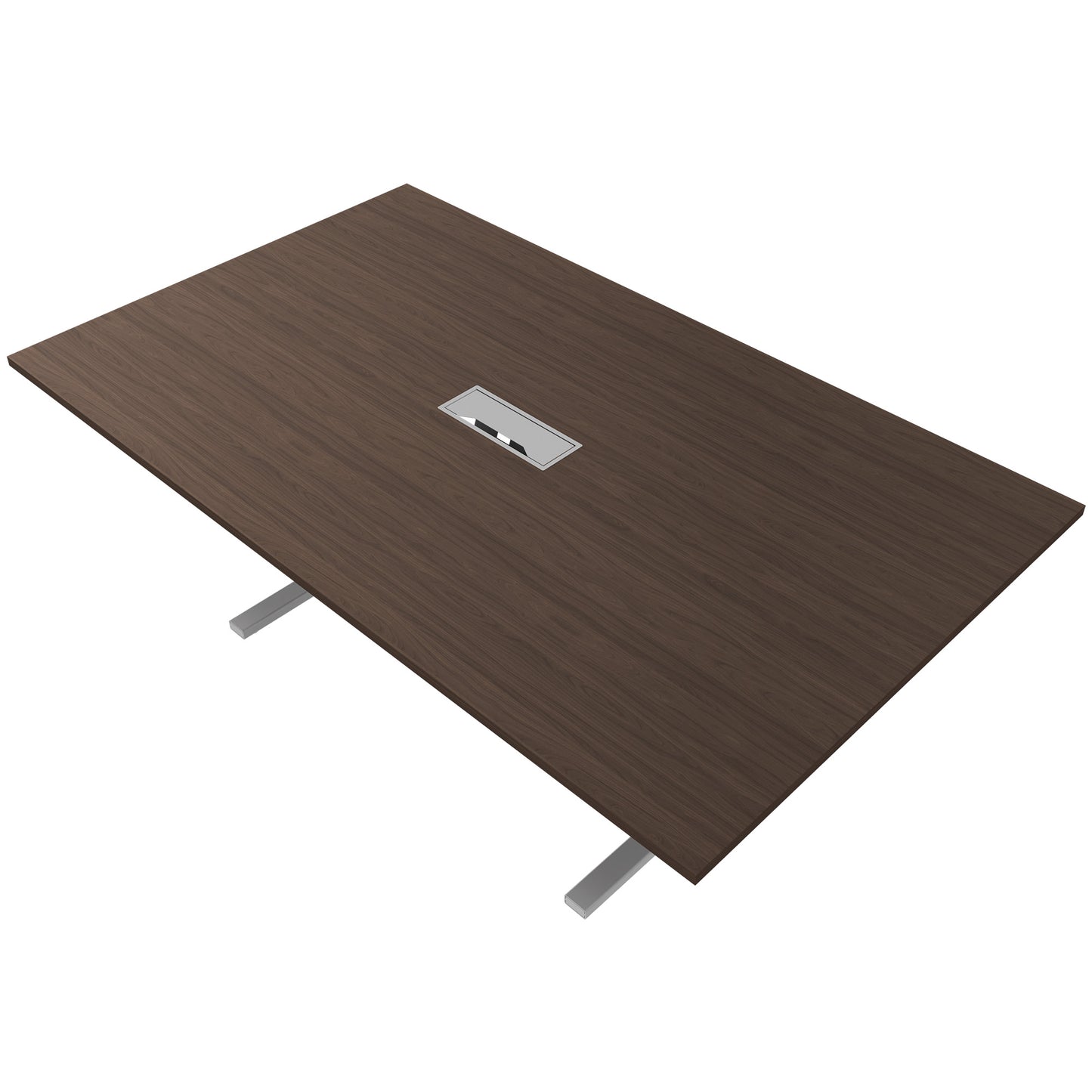 T-EASY Tableau de conférence | 2000 x 1200 mm (8 - 10 personnes), électrifié, noix