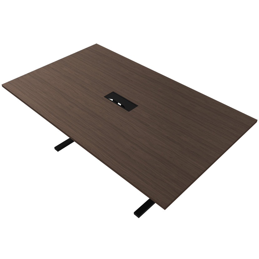 T-EASY Tableau de conférence | 2000 x 1200 mm (8 - 10 personnes), électrifié, noix